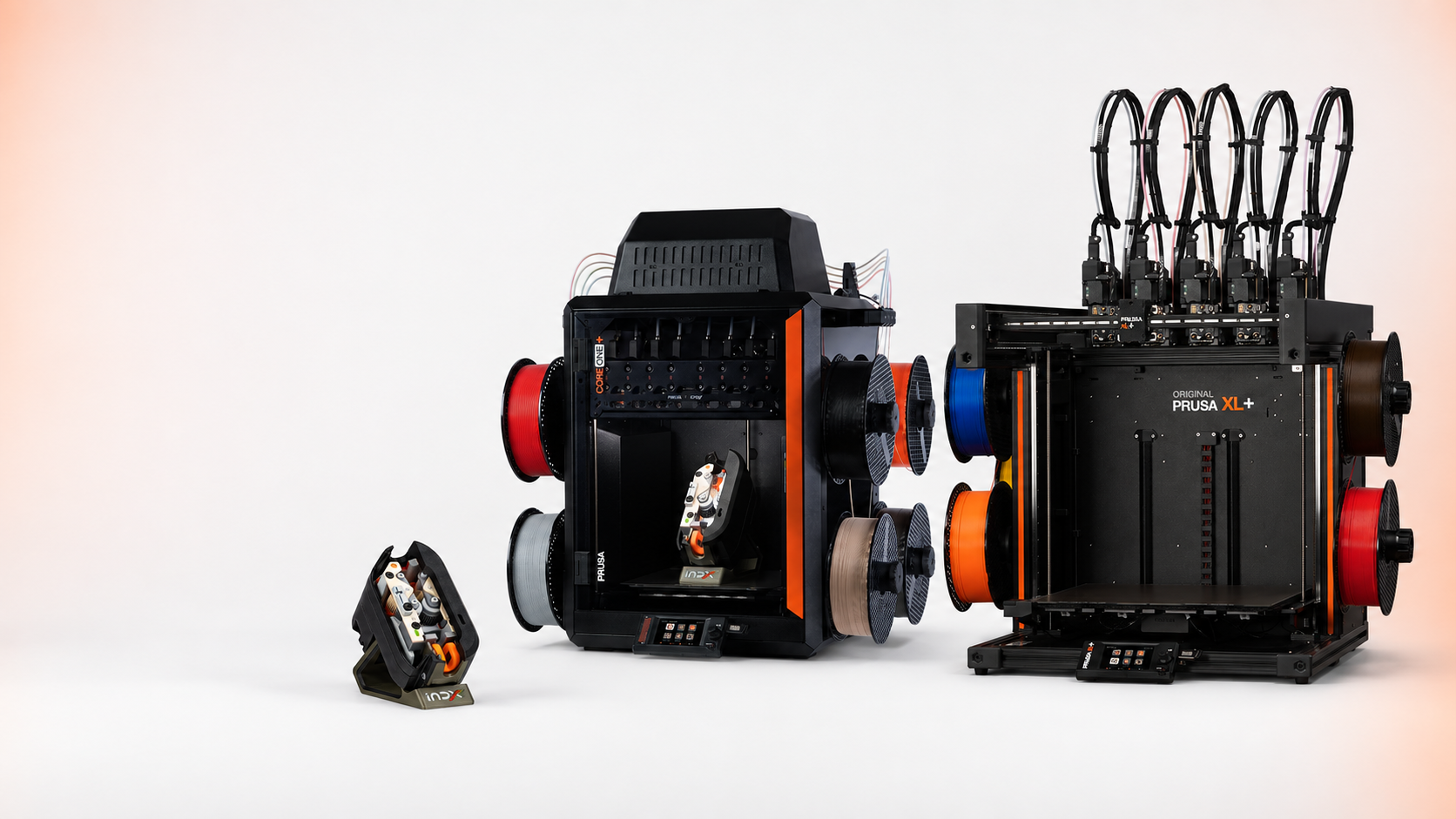 Prusa CORE One+ Gen 2 INDX, Prusa XL+, and a standalone INDX tool
